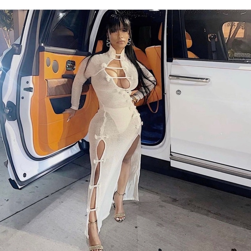 Elegant Japanese Style White Cut-Out Dress